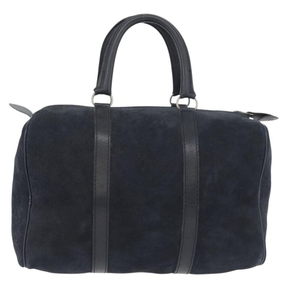 Dior Trotter Suede Handbag Navy